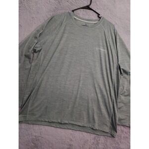 Fish Hippie Shirt Mens Extra Large Performacne Stretch Green Vented UPF Fishing